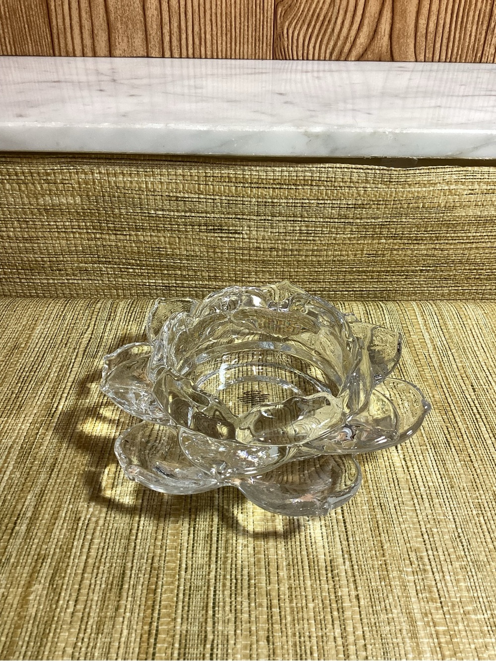 Shannon Crystal  Flower Candle Holder 5”